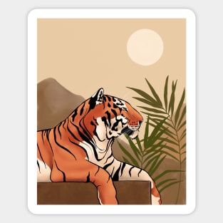 Tiger Boho Landscape Sticker